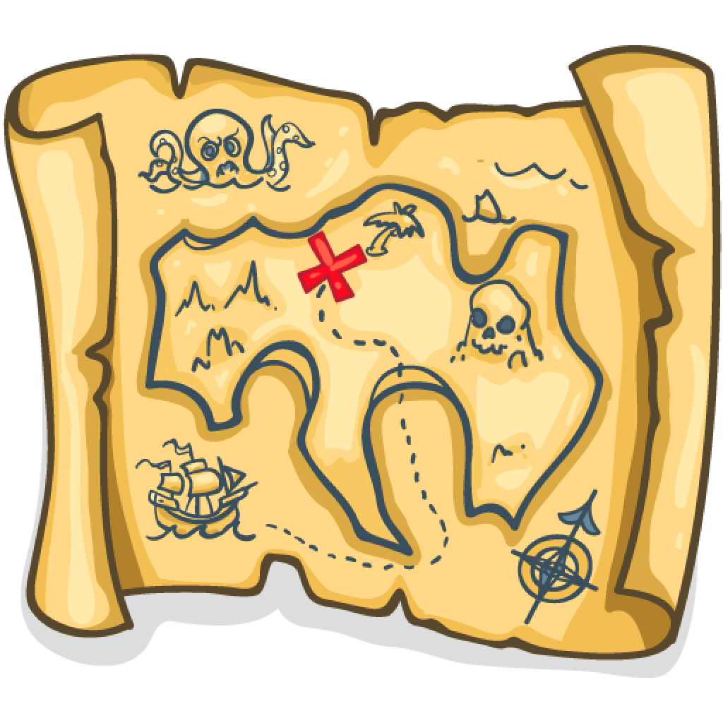 scroll clipart treasure map