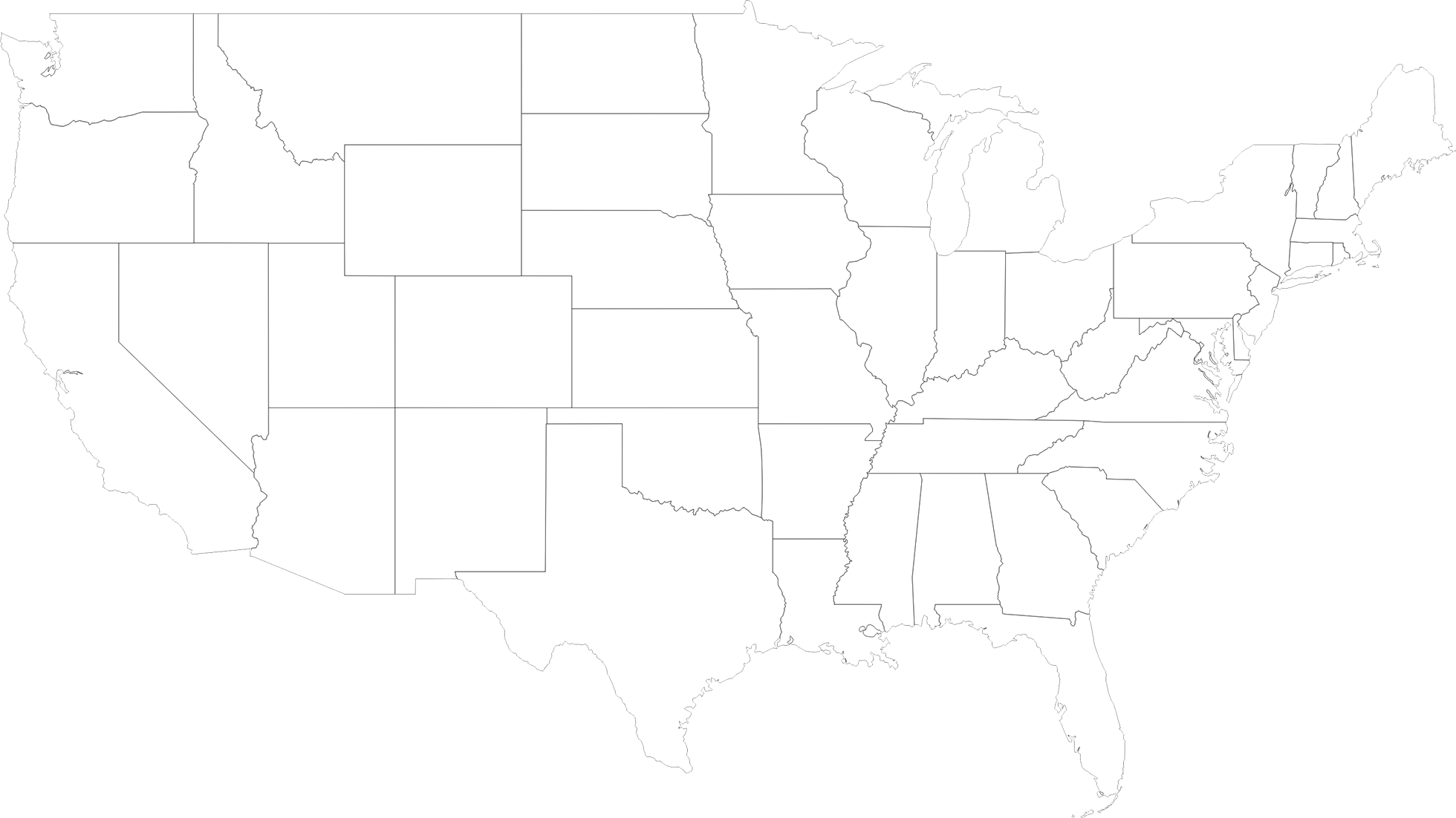 united states clipart outline
