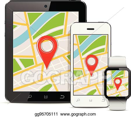 map clipart phone