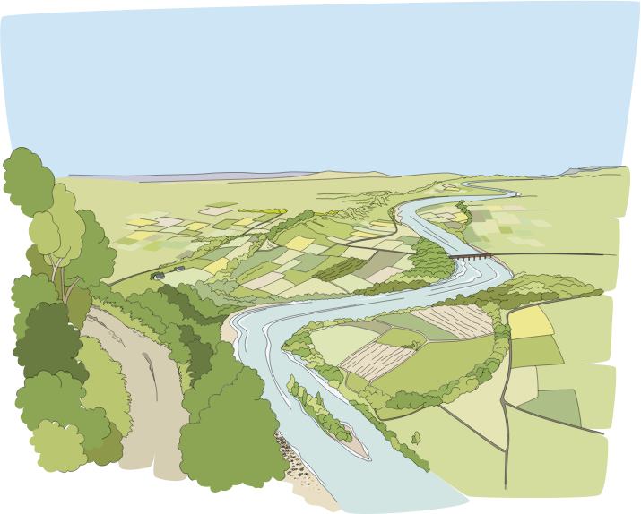 Map clipart terrain. Riviere river medium image