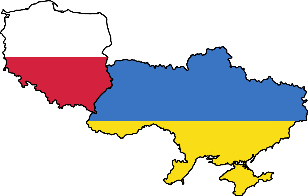 Maps clipart euphemism. Ukraine and poland 