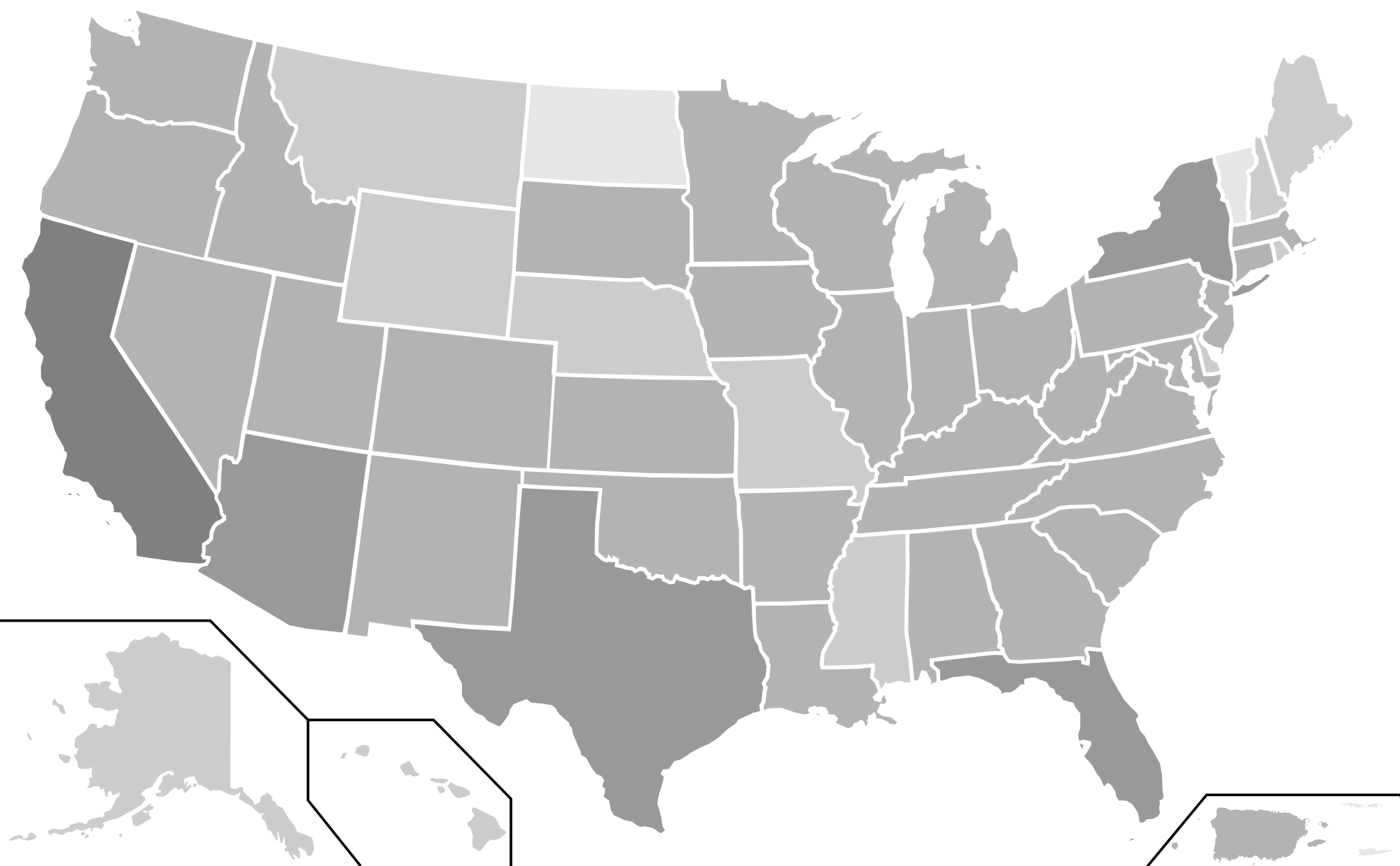 Usa Outline Map Clipart