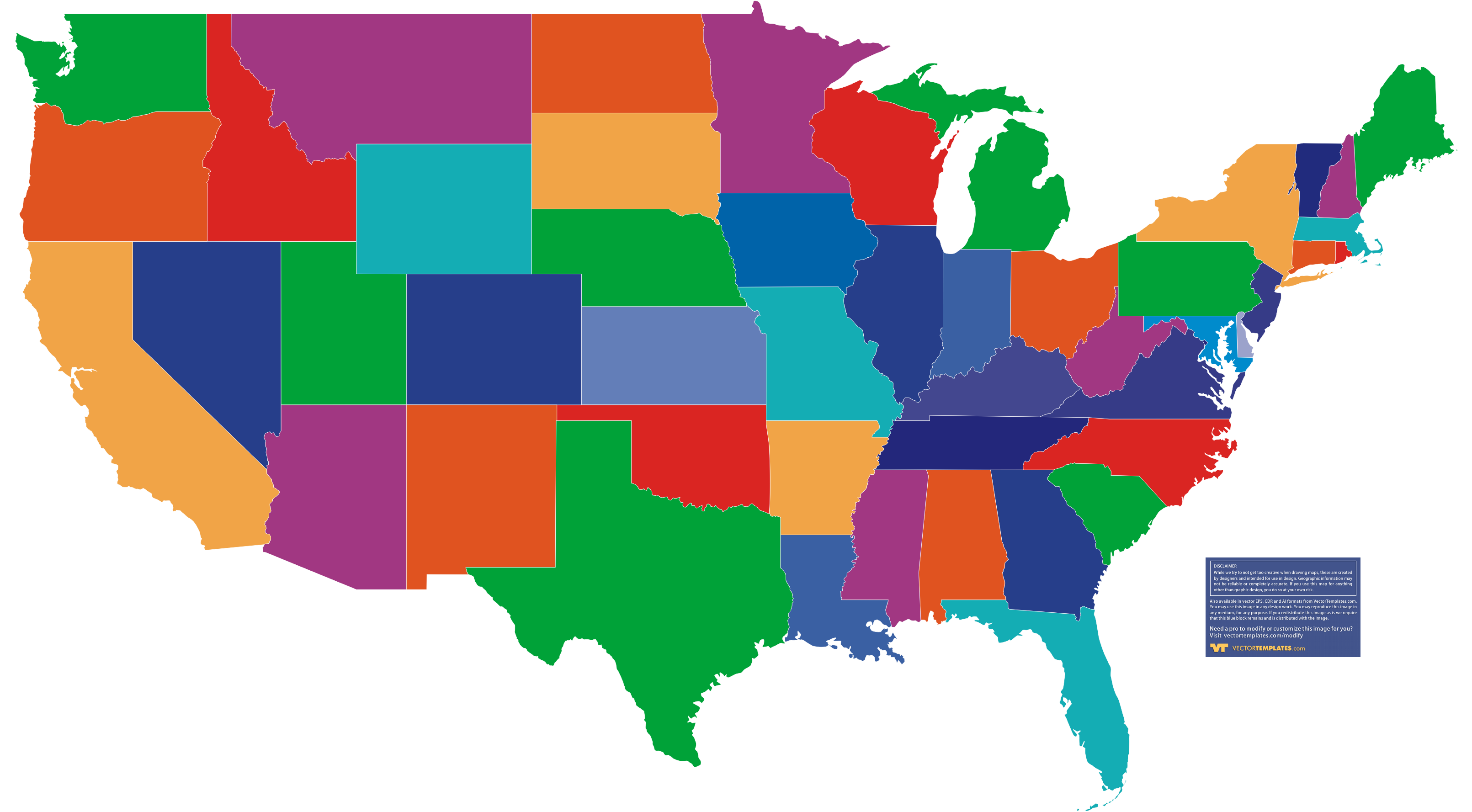 usa clipart states large