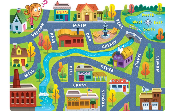 neighborhood clipart simple road map