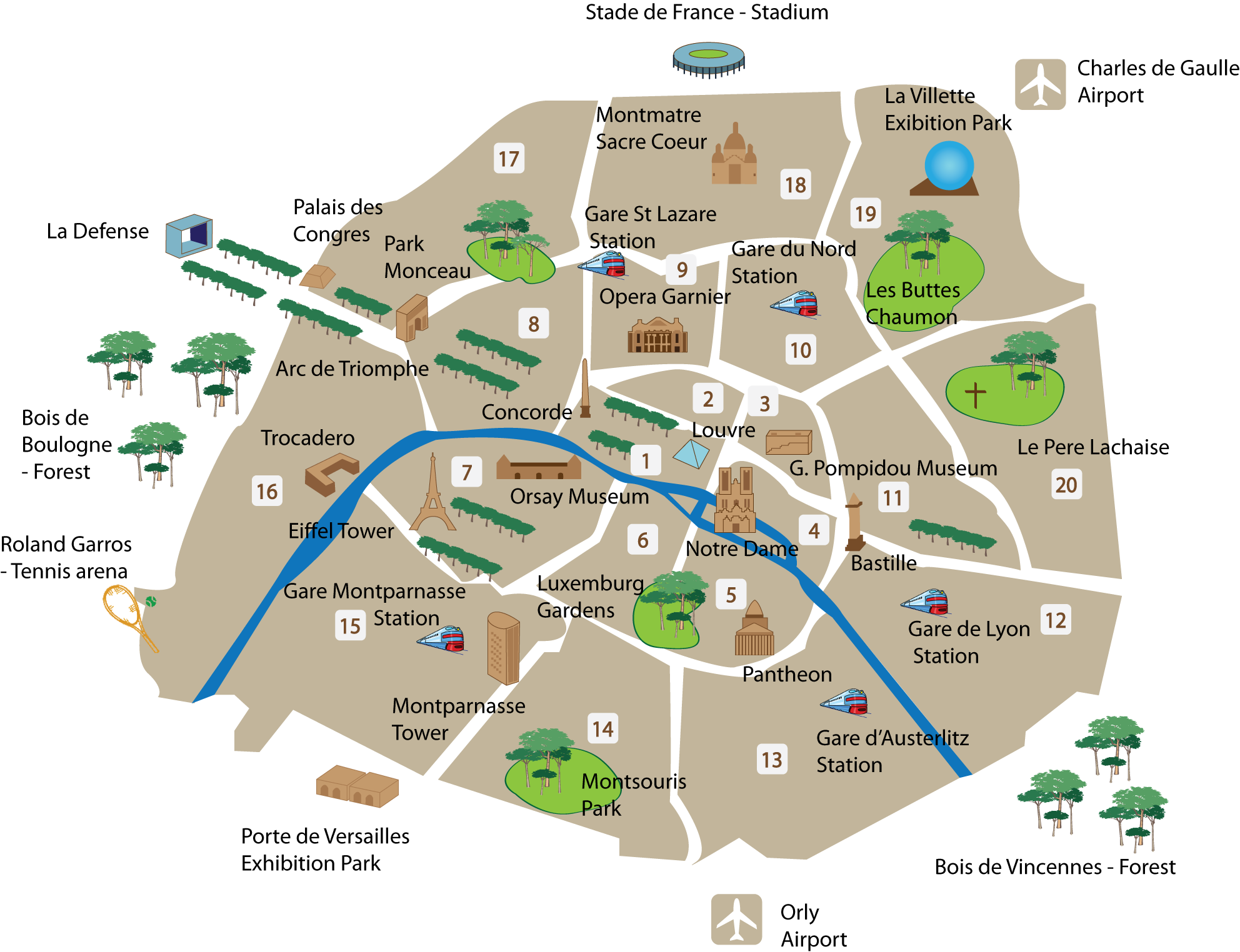 maps clipart tourist map