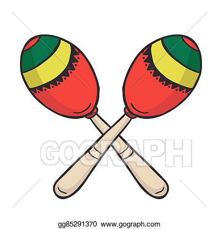 Vector art eps gg. Maracas clipart cartoon