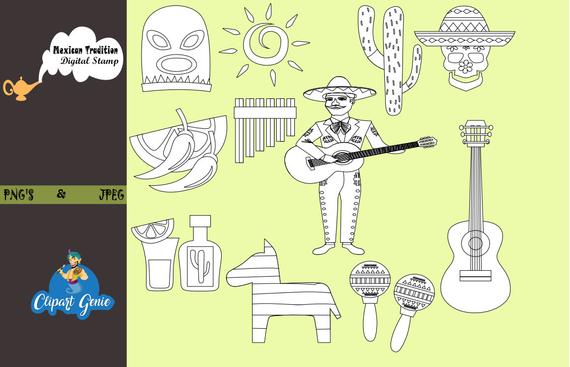 maracas clipart independence mexican