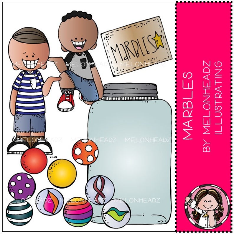 Clip art combo pack. Marbles clipart set