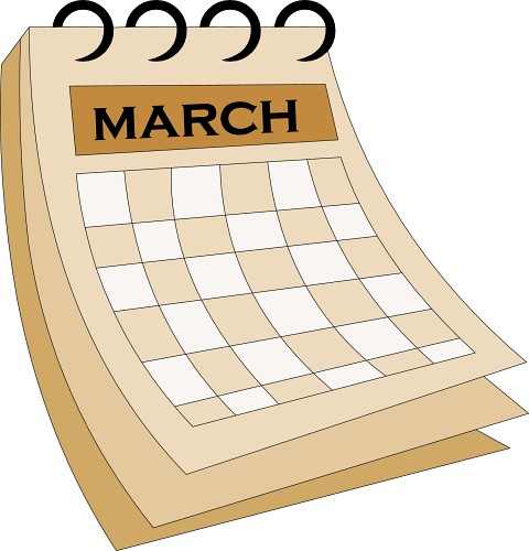 march clipart calendar