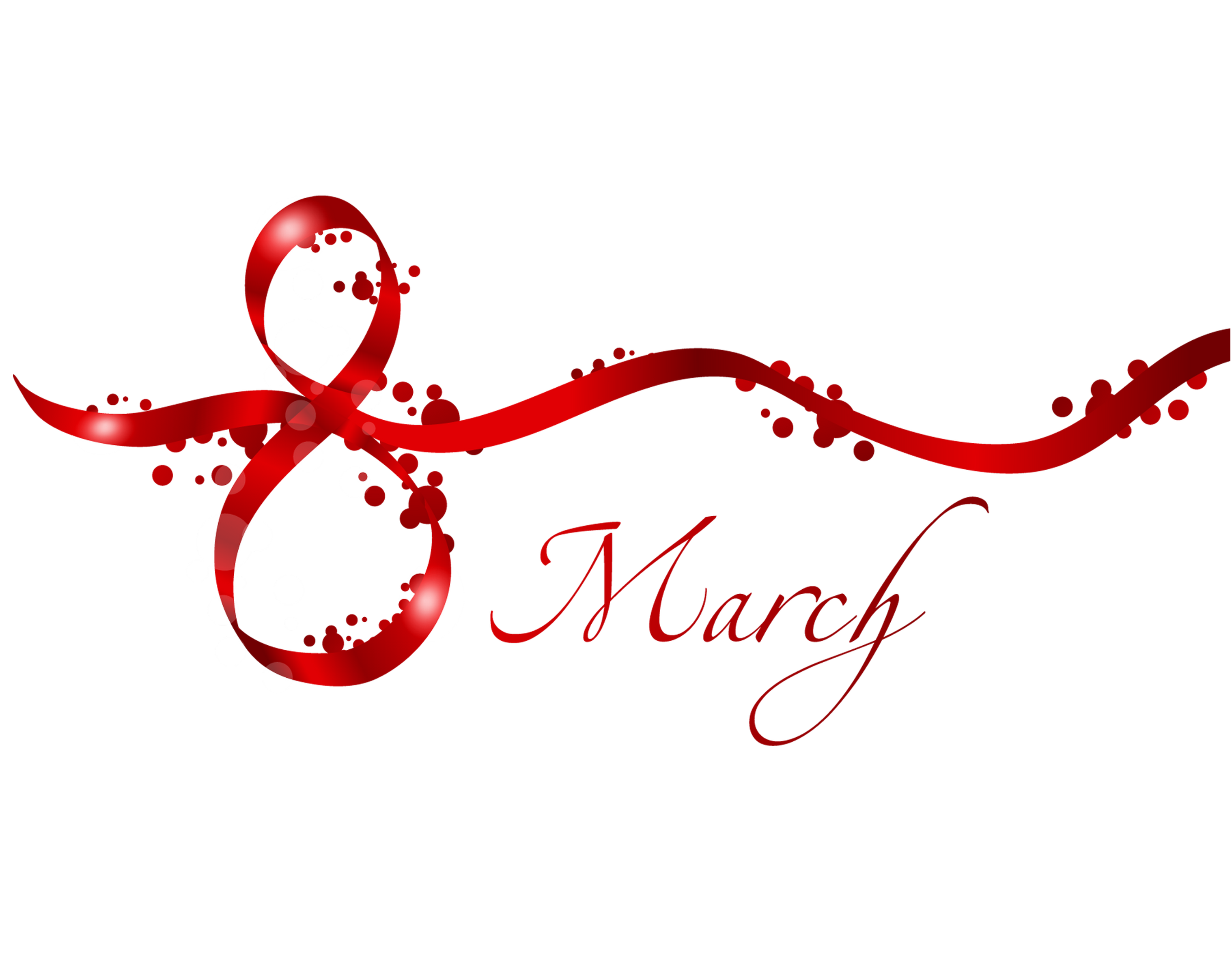 March clipart decoration.  red text decor