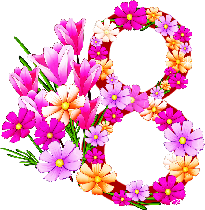 March clipart floral.  holiday png images