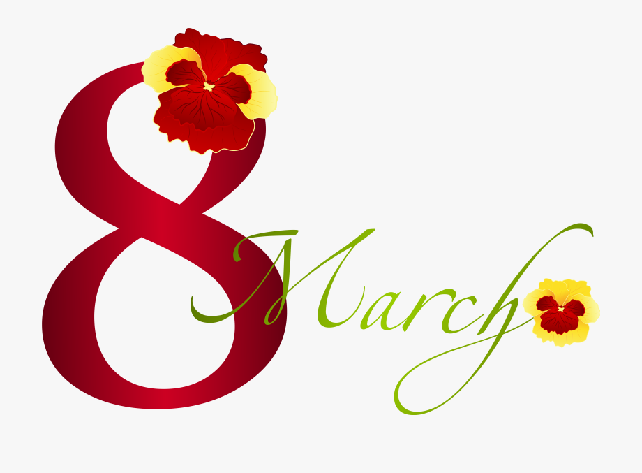 March clipart march 8. Flower world women s