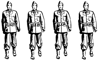 March clipart soldier march. Forward in four file