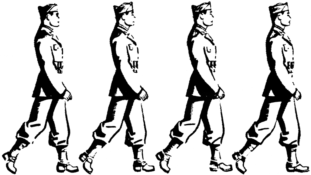 Free soldiers marching cliparts. March clipart soldier march