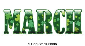 march clipart word