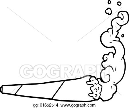 Marijuana clipart joint. Clip art vector line