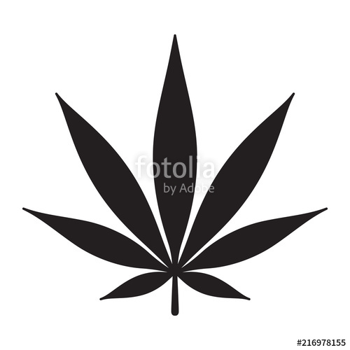 Vector icon cannabis weed. Marijuana clipart jpeg