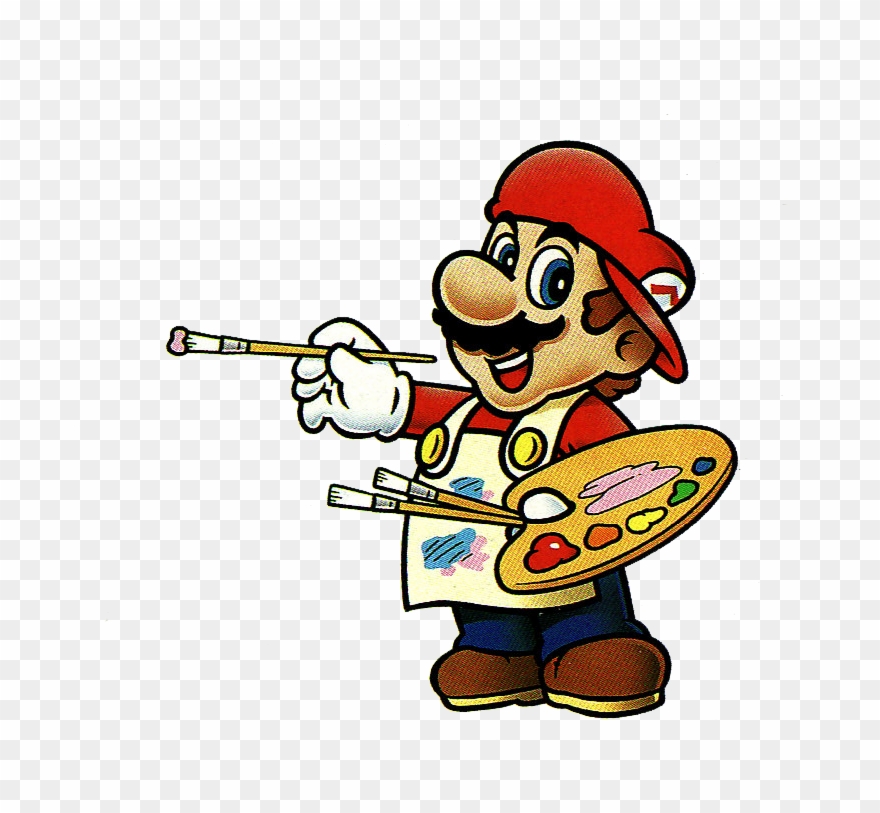 Artist name paint . Mario clipart artistic