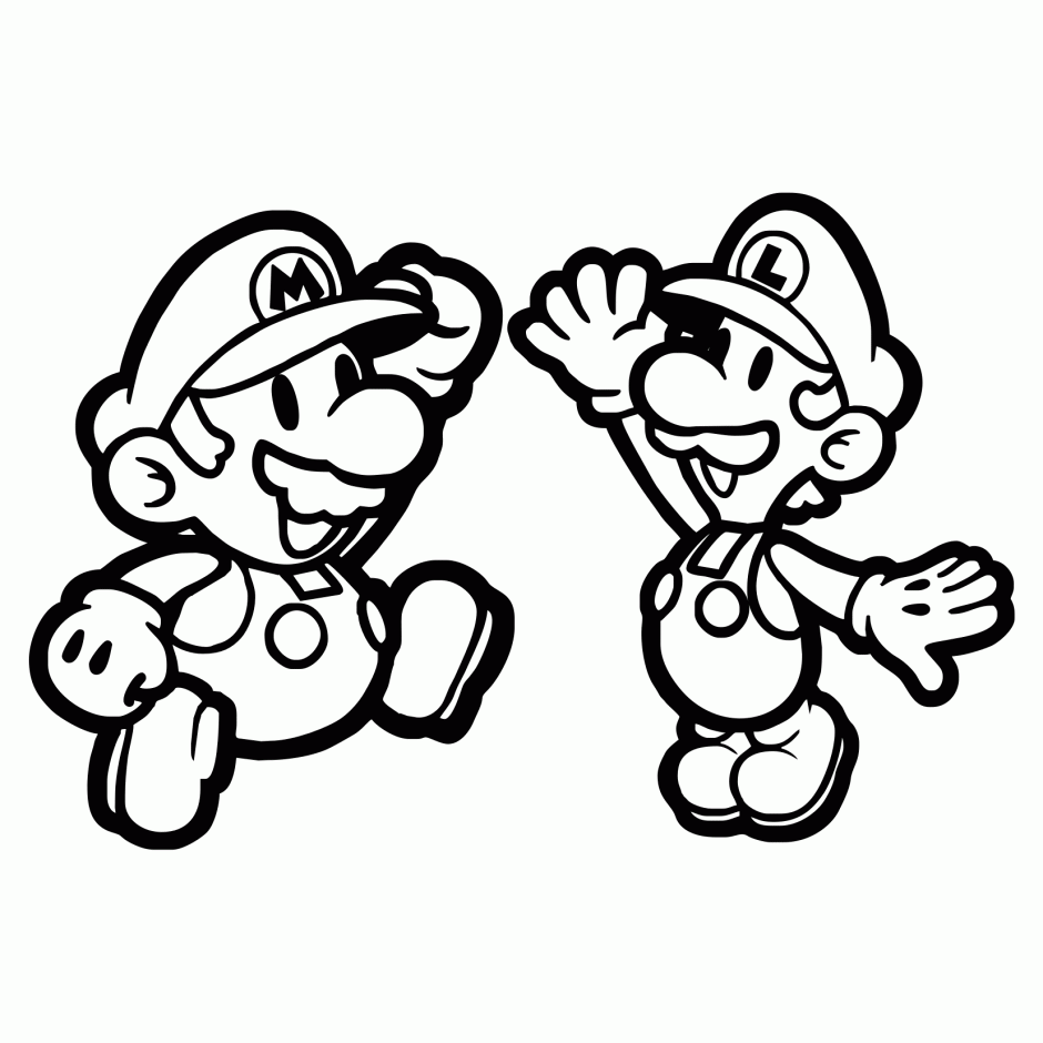 Mario clipart outlines. Coloring page clip art