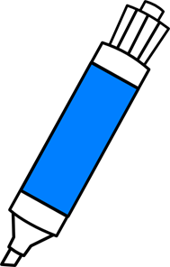 marker clipart blue