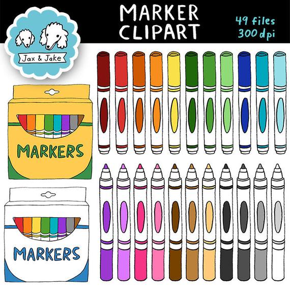 markers clipart colored marker