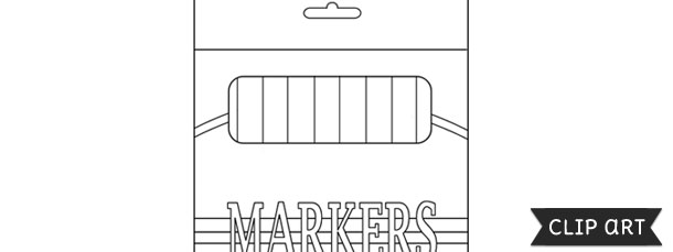 Template . Marker clipart box marker