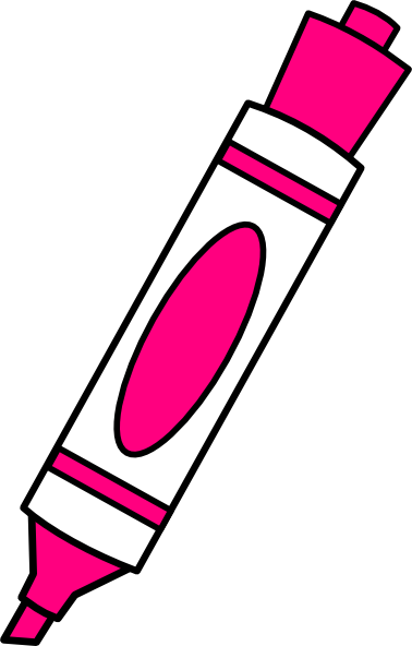 Marker clipart colored marker. Pink color clip art