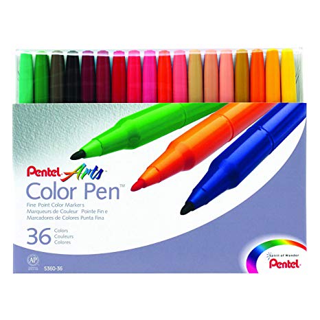 Pentel color set of. Marker clipart colouring pen
