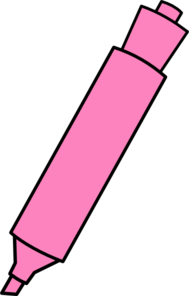 Marker clipart pink highlighter. Clip art at clker