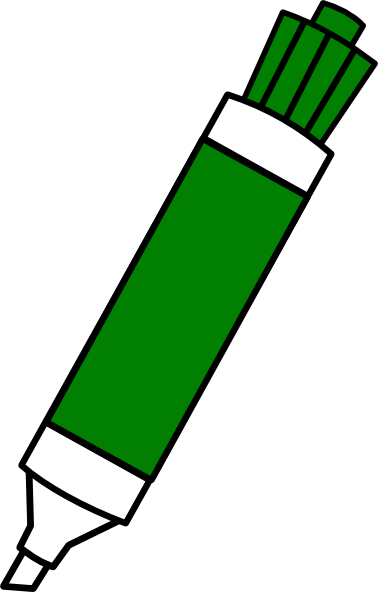 markers clipart green