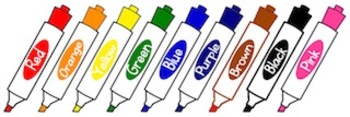 Markers clipart. Felt marker by time