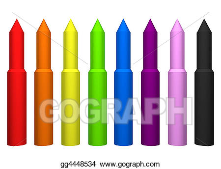 Markers clipart color marker. Stock illustration crayons or