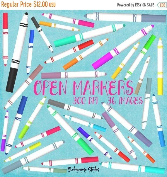 markers clipart suply