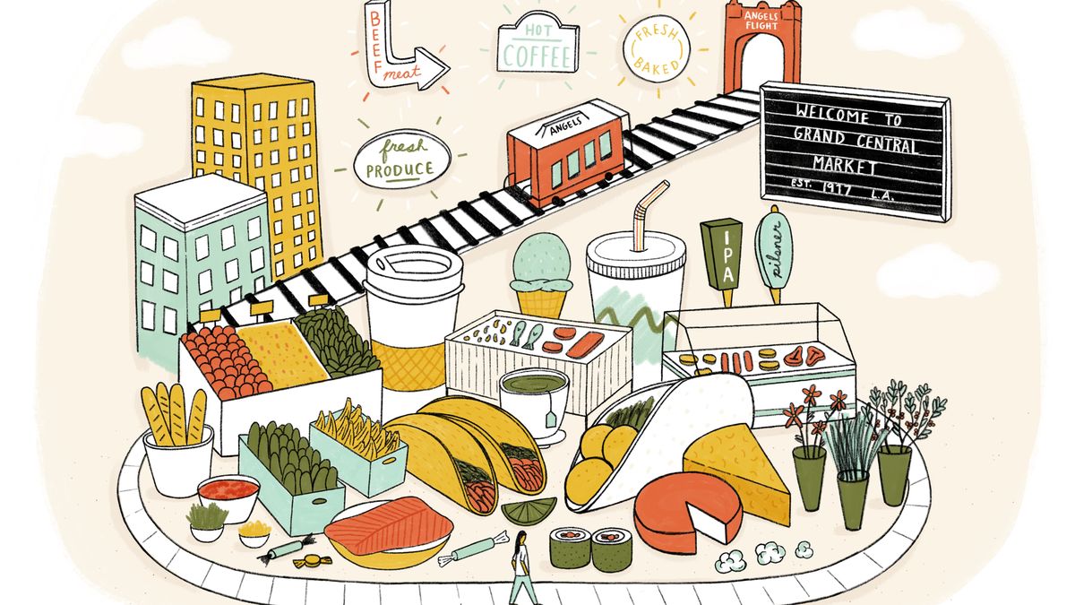 Market clipart busy market. La s grand central