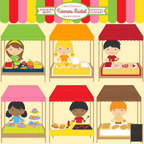 Farmers graphics included for. Market clipart cute