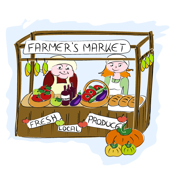 market clipart drawing