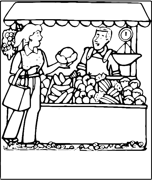 market clipart drawing
