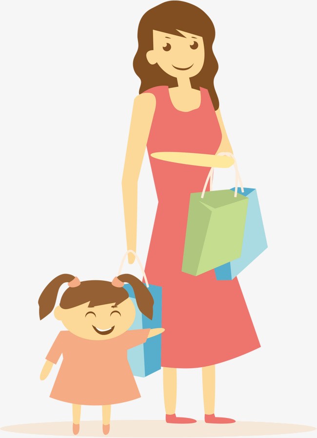 mother clipart going to market