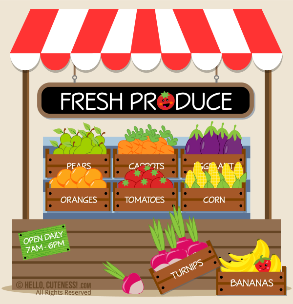 market clipart local produce