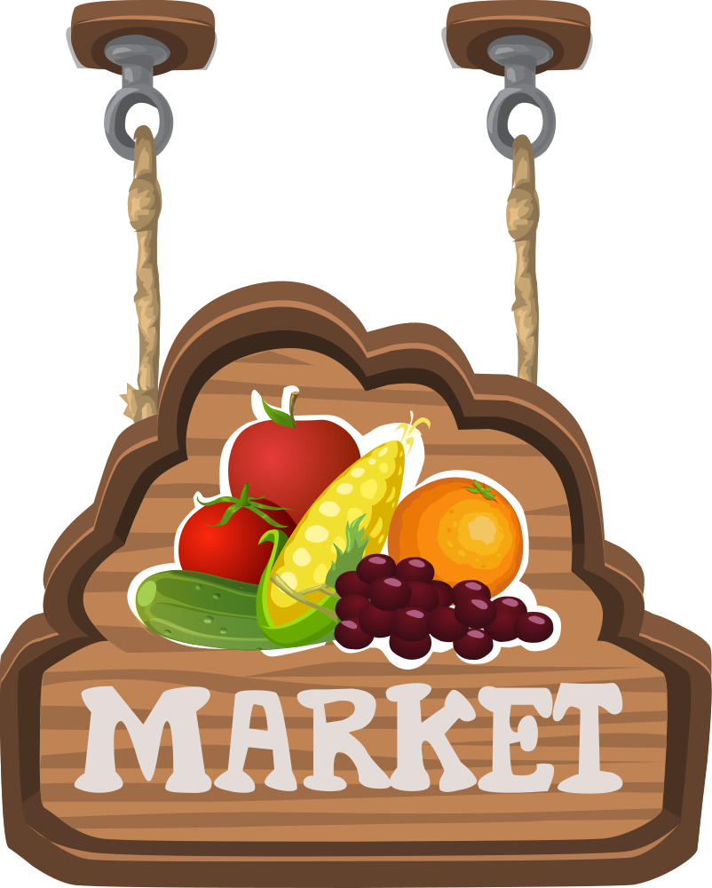 market clipart market sign