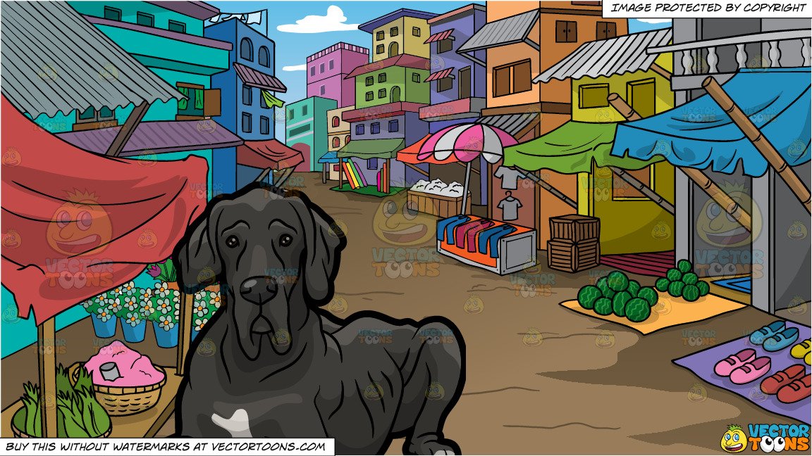 Market clipart old market. An great dane and