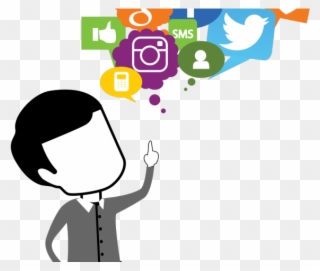 Online multimedia social media. Marketing clipart may
