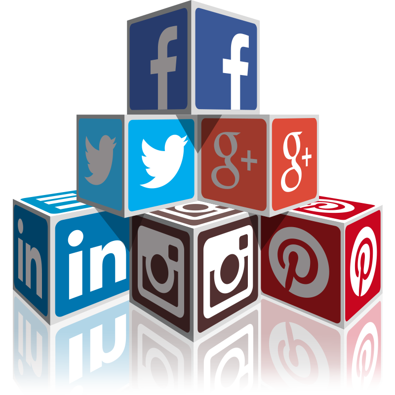 Social for business make. Marketing clipart media technology