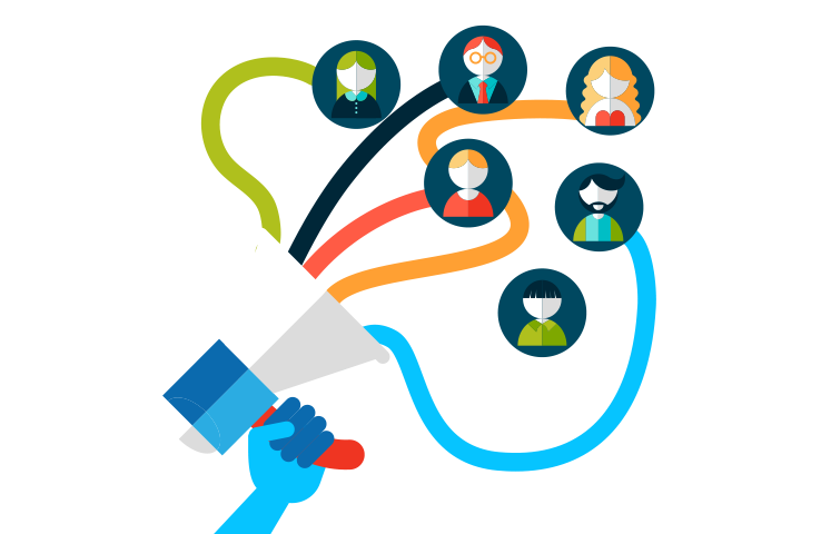 Social smo agency company. Marketing clipart media technology