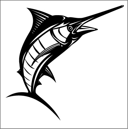 Marlin clipart stencil. Free cliparts outline download