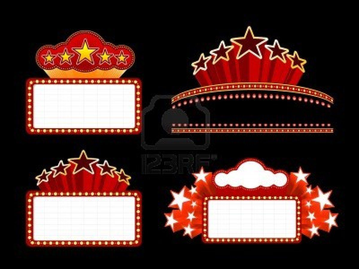 Marquee clipart classic movie. Stock vector theatre in