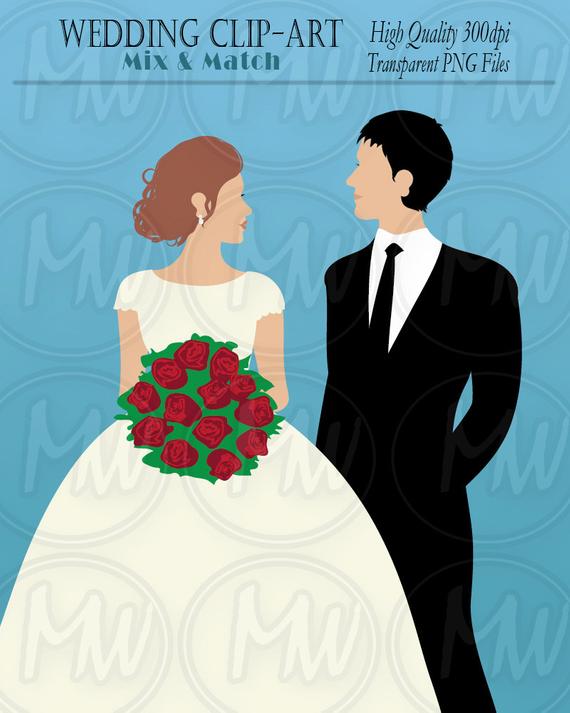 marriage clipart bride groom
