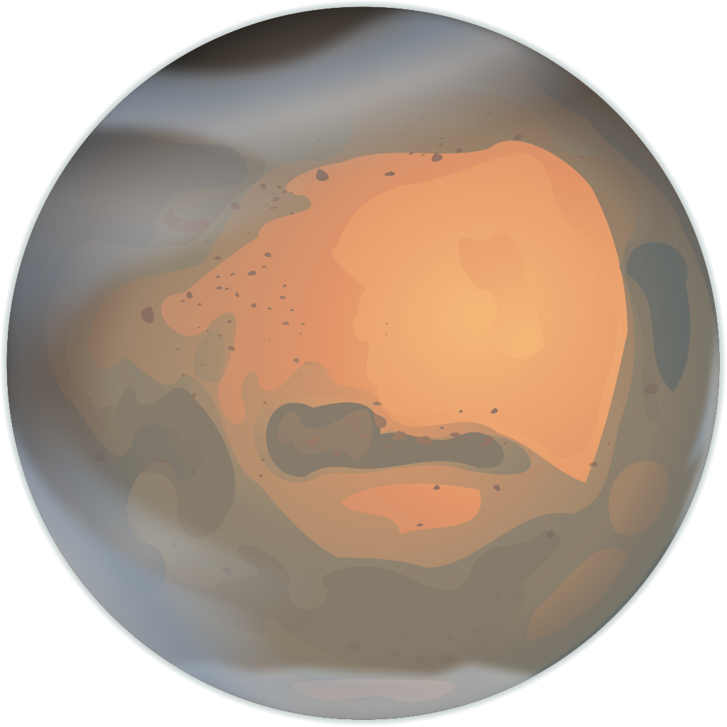 mars clipart orange planet