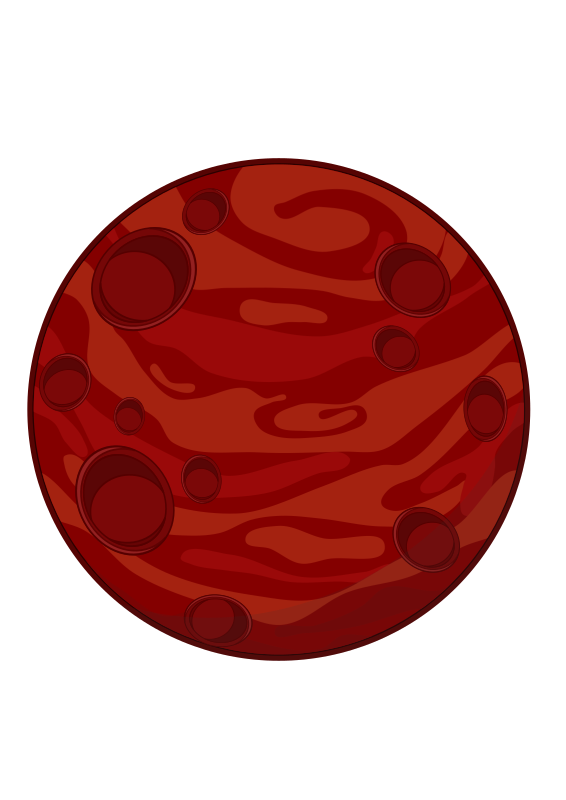 mars clipart realistic