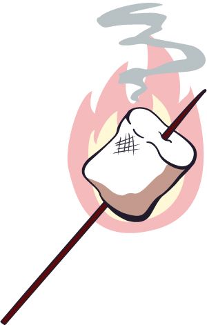 Marshmallow clipart. Campfire free images i